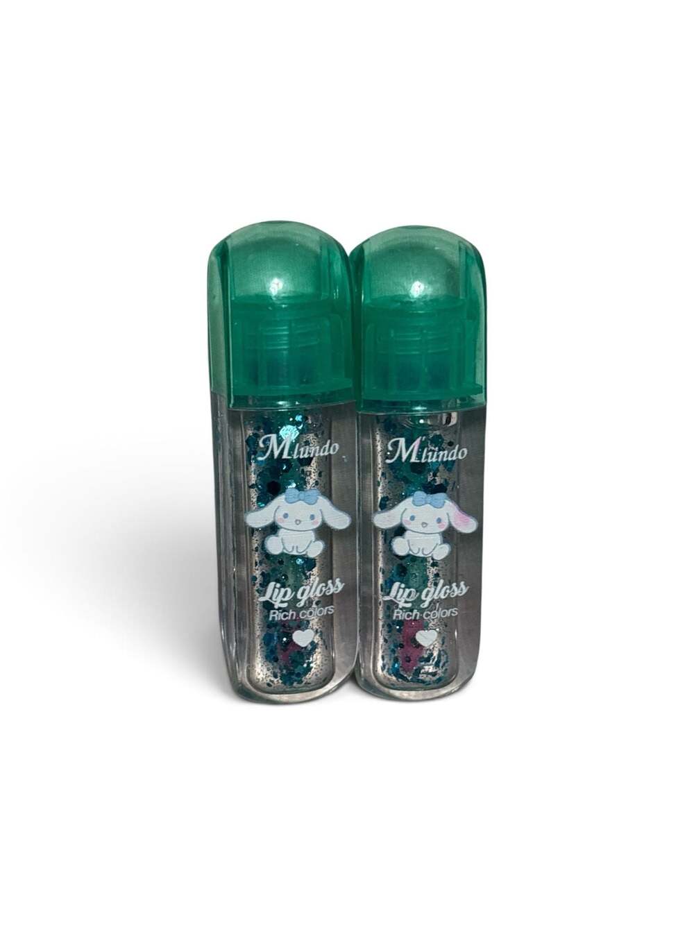 Mundo Cinnamoroll Lip Gloss Rich Colors Blue Glitter 2-Pack